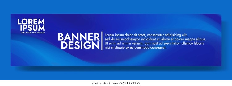 Design de banner moderno com um fundo de fluxo de safira fluente.