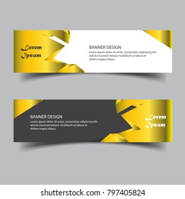 modern banner Design with Gold Texture vector