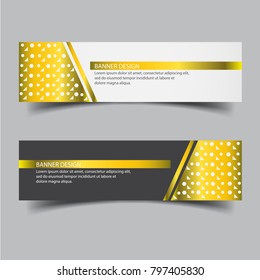 modern banner Design with Gold Texture vector