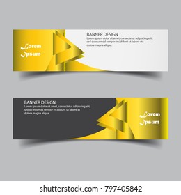 modern banner Design with Gold Texture vector