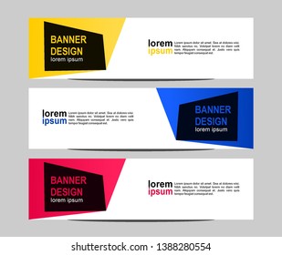 modern banner design with gradient colors