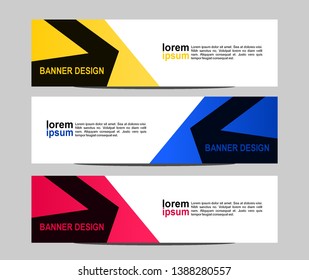 modern banner design with gradient colors