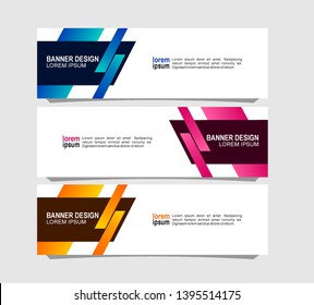 modern banner design with gradient colors in blue, pink and orange color.vector design