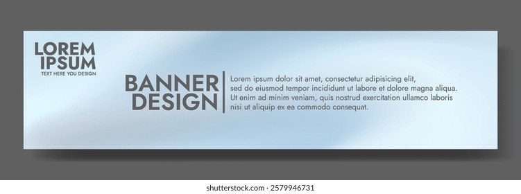 Modern banner design with a light blue background