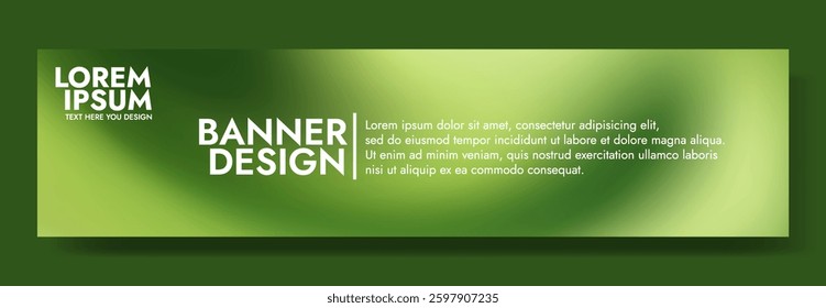 Modern banner design with a lime green background. 