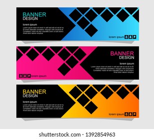 modern banner design with lots of boxes