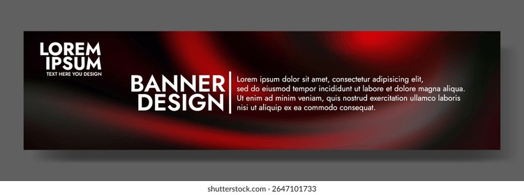 Design de banner moderno com um fundo de vórtice de rubi hipnotizante