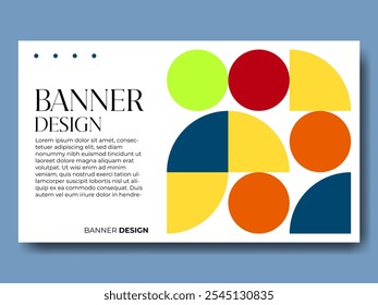 modern banner design with mosaic pattern style