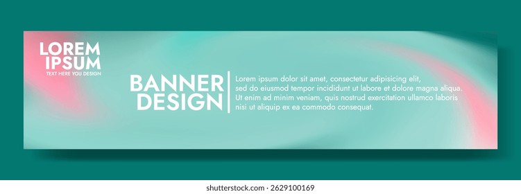 Design de banner moderno com um fundo inspirado em pérola oceânica