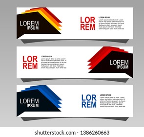modern banner design with pointed angles