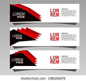 modern banner design with pointed angles