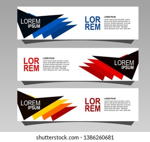 modern banner design with pointed angles
