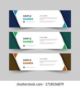 modern banner design set 