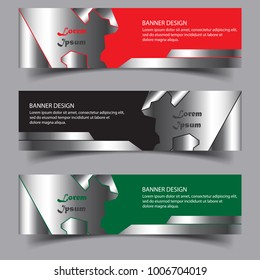 modern banner Design with silver   Texture vector