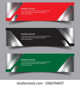 modern banner Design with silver   Texture vector