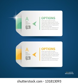 Modern banner design template. Vector illustration. Used in infographics, numbered banners, horizontal cutout lines, graphic or website layout.