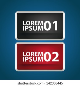Modern banner design template. Vector illustration. Used in infographics, numbered banners, horizontal cutout lines, graphic or website layout.