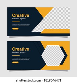 modern banner design template vector