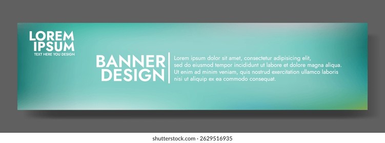 Design de banner moderno com um plano de fundo inspirado na lagoa tranquila