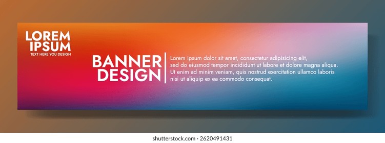 Modern banner design with a tropical inspired background