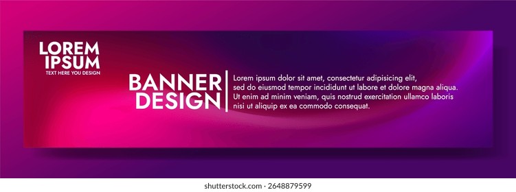 Modern banner design with a vibrant magenta nebula background
