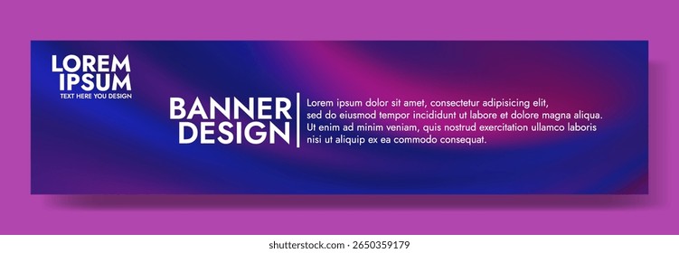Modern banner design with a vibrant neon symphony background.