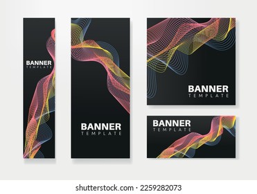 Modern banner design web template Set, web banner. Background for website design, Social Media Cover ads banner, flyer, invitation card