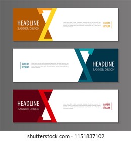 Modern banner design.Horizontal advertising banner.