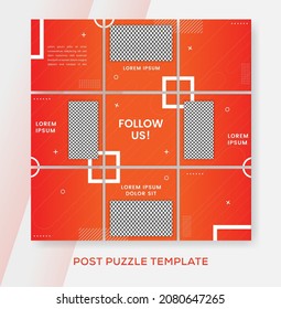 Modern banner for feed puzzle post with gradient color