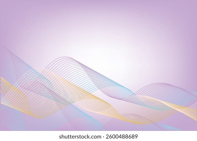 Modern banner with a flowing waves design