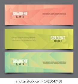 Modern banner with geometric color and gradient color background Premium Vector