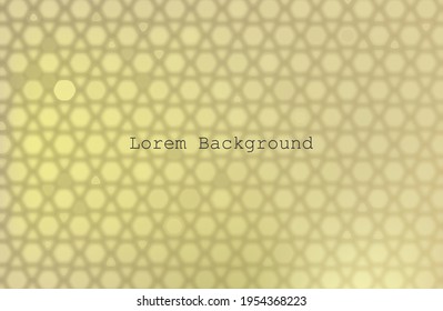 modern banner with golden hexagons and shadow. vector illustration