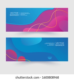 Modern banner with gradient design style. vector template design. Abstract business banner template for business event