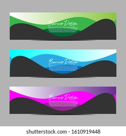 Modern banner with gradient design style. vector template design.