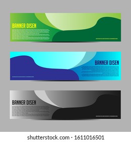 Modern banner with gradient design style. vector template design.