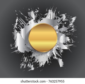 Modern banner with grunge shapes.Vector background design.
