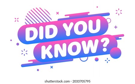 Modern banner Important Did you know. Banner for business, marketing and advertising. Vector illustration.