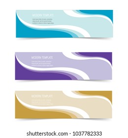 modern Banner label sticker template set illustration vector
