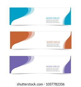 modern Banner label sticker template set illustration vector