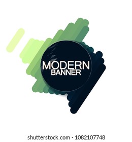 Modern banner with ocean colored gradient background