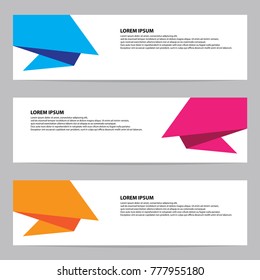 Modern banner paper cut