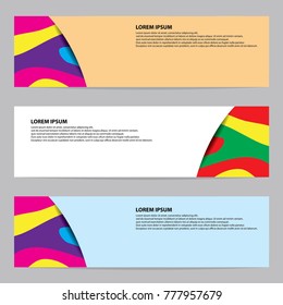 Modern banner paper cut