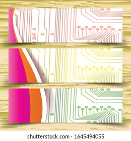 Modernes Banner mit PCB. vektor. eps10.