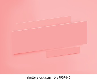 modern banner pink on background pink