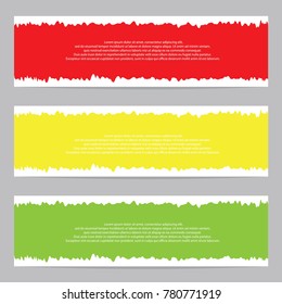 Modern banner with ripped paper art