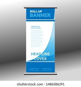 modern banner roll-up. vertical banner layout for advertising, business, schools, presentations, vector illustrations. eps10
