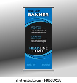 modern banner roll-up. vertical banner layout for advertising, business, schools, presentations, vector illustrations. eps10