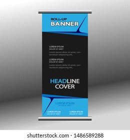modern banner roll-up. vertical banner layout for advertising, business, schools, presentations, vector illustrations. eps10