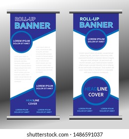 modern banner roll-up. vertical banner layout for advertising, business, schools, presentations, vector illustrations. eps10