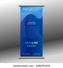 modern banner roll-up. vertical banner layout for advertising, business, schools, presentations, vector illustrations. eps10